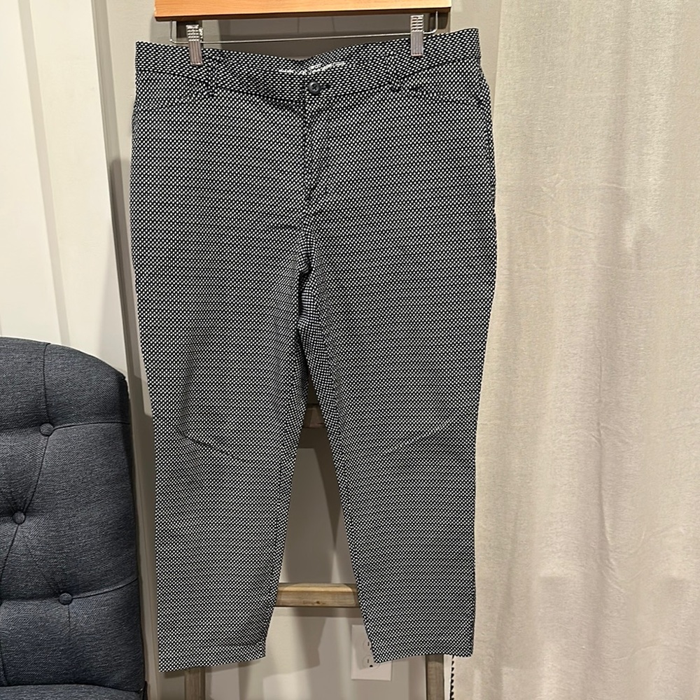 GAP Factory Navy and White Straight Leg Pants